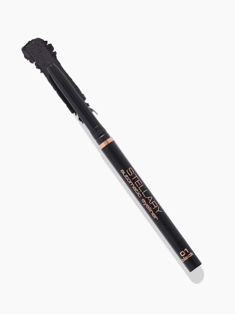 Карандаш для глаз автоматический, тон 01 black от Stellary + 2