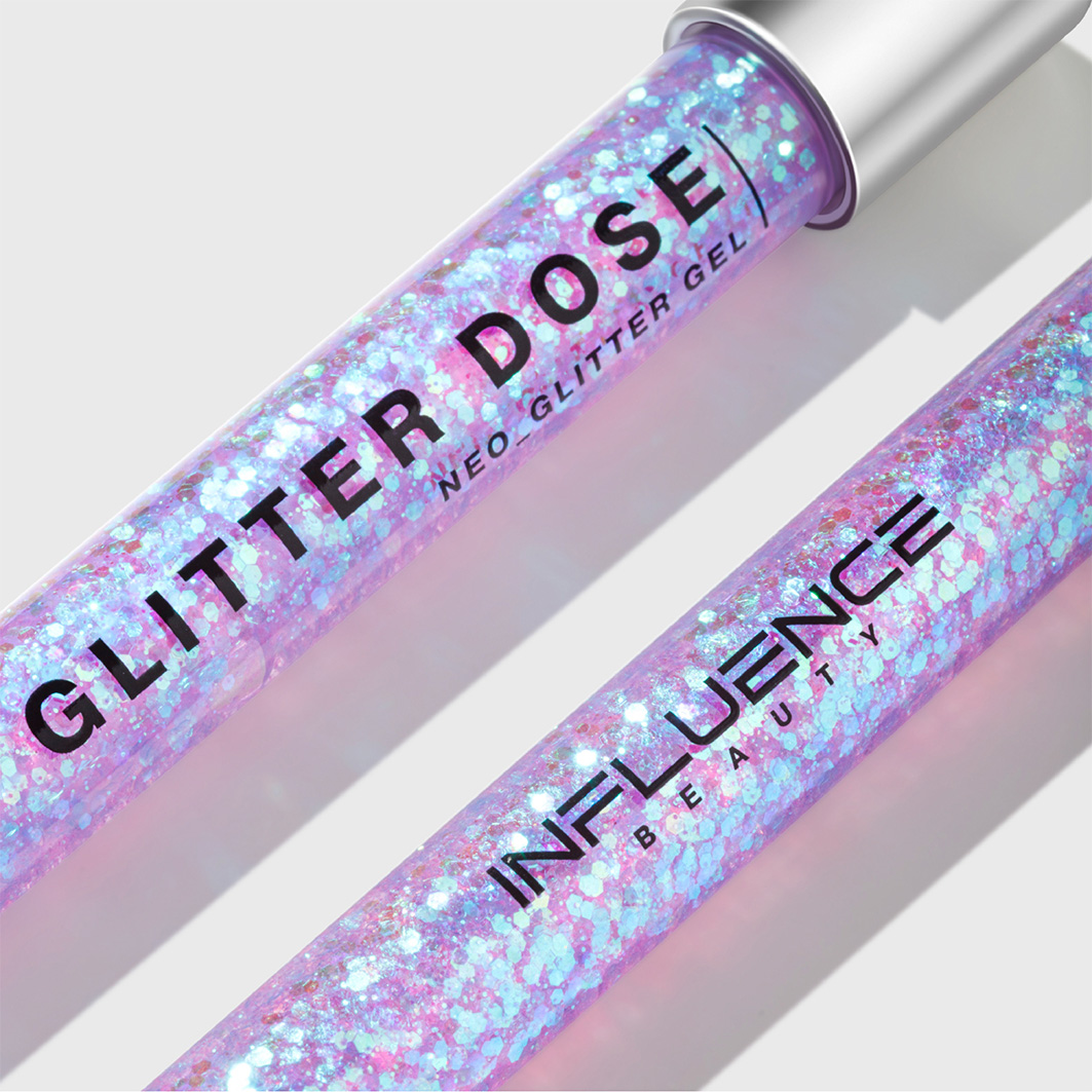 Глиттер на гелевой основе Glitter Dose, тон 06 фиолетовый от Influence Beauty + 4