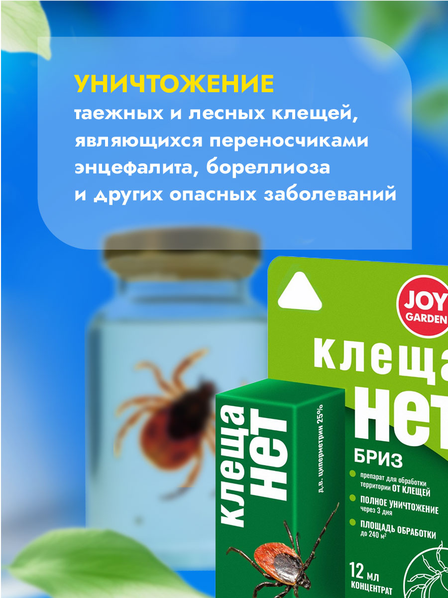 Средство от клещей Клеща нет 12мл от Joy + 2