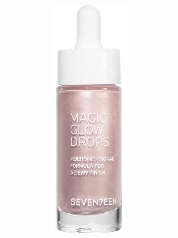 Жидкий Хайлайтер Magic Glow Drops, тон 01 сияющий розовый от Seventeen + 1