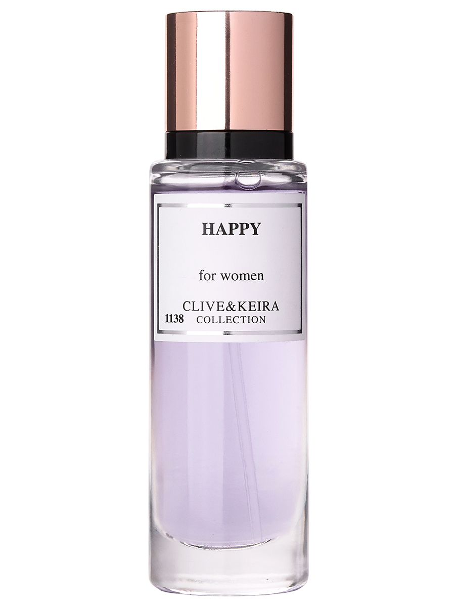 Парфюмерная вода женская №1138 Happy 30мл от Clive&Keira + 3