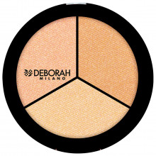 Палетка хайлайтеров для лица Trio Highlighter Palette, тон жемчужно-бежевый/золотисто-янтарный/искрящаяся роза