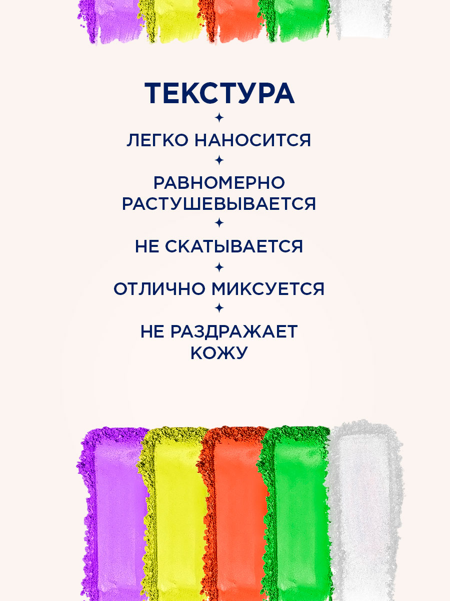 Палетка теней для век Neondreams, тон 162 радужный мир от SHU + 5