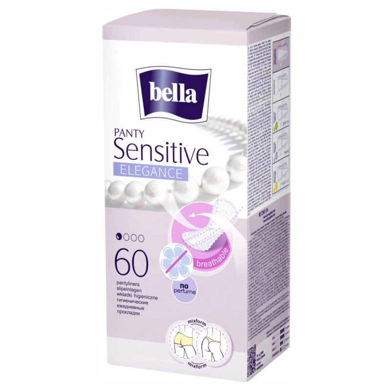 Прокладки ежедневные Panty Sensitive Elegans 60шт от Bella + 1