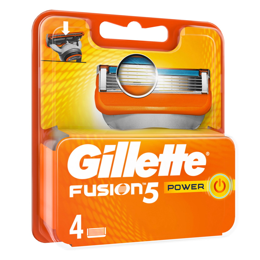 Сменные кассеты Fusion5 Power 4шт от Gillette + 2