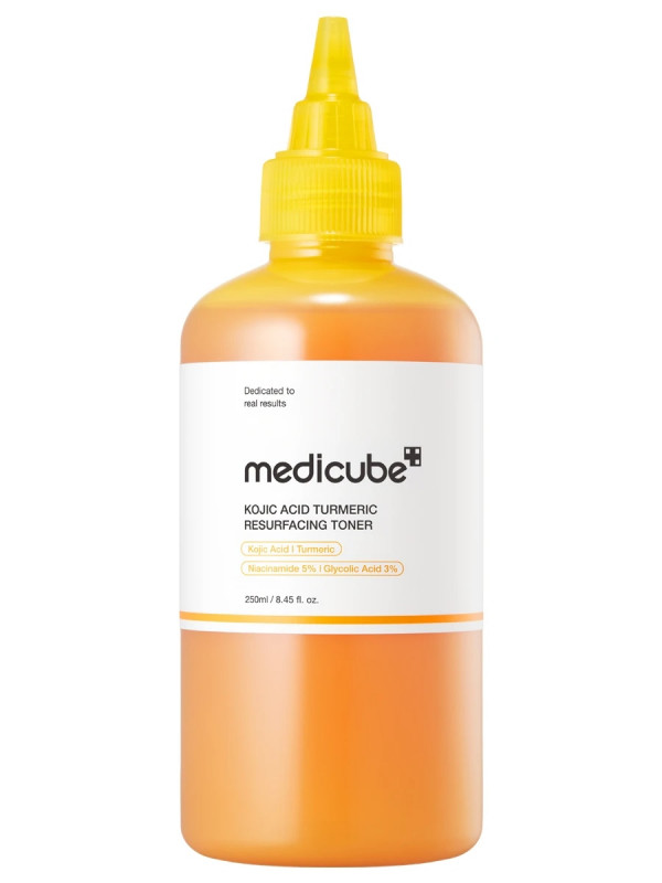 Тонер отшелушивающий с кислотами Kojic Acid Turmeric Resurfacing Toner 250мл от Medicube + 1