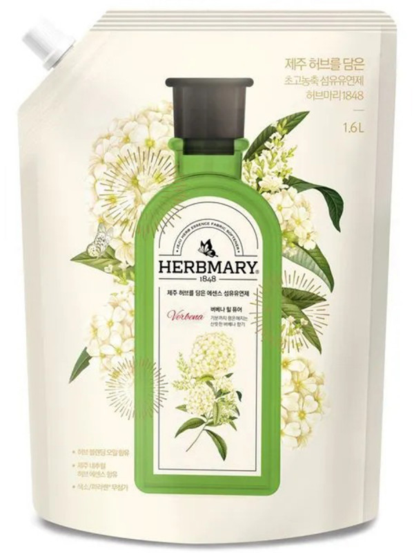 Кондиционер для белья Вербена 1,6л запасной блок от Herbmary + 1