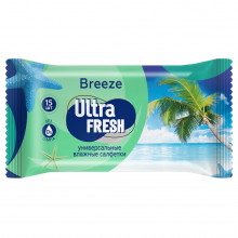 Универсальные Влажные салфетки Breeze 15шт