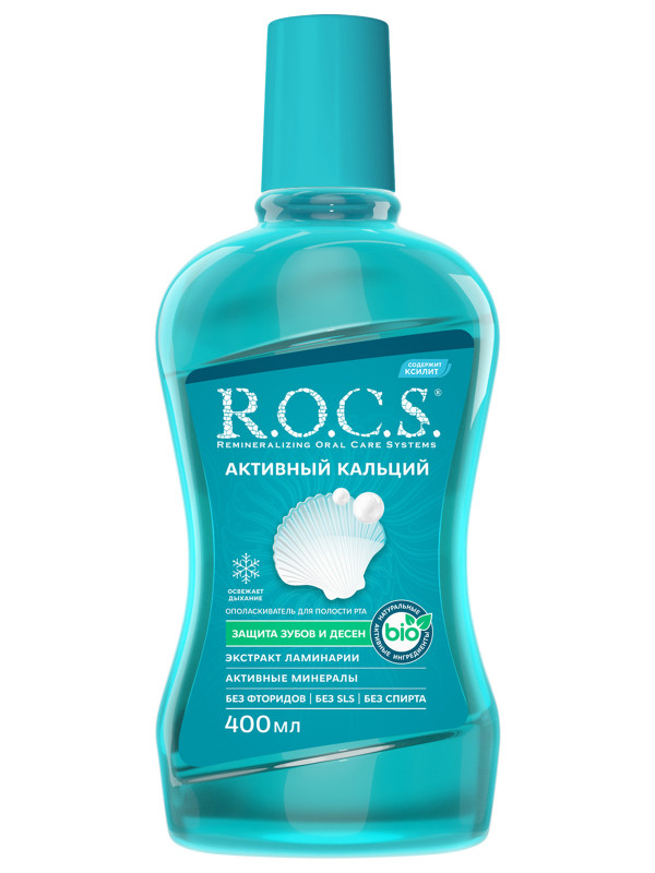 Ополаскиватель для полости рта Активный кальций 400мл от R.O.C.S. + 1
