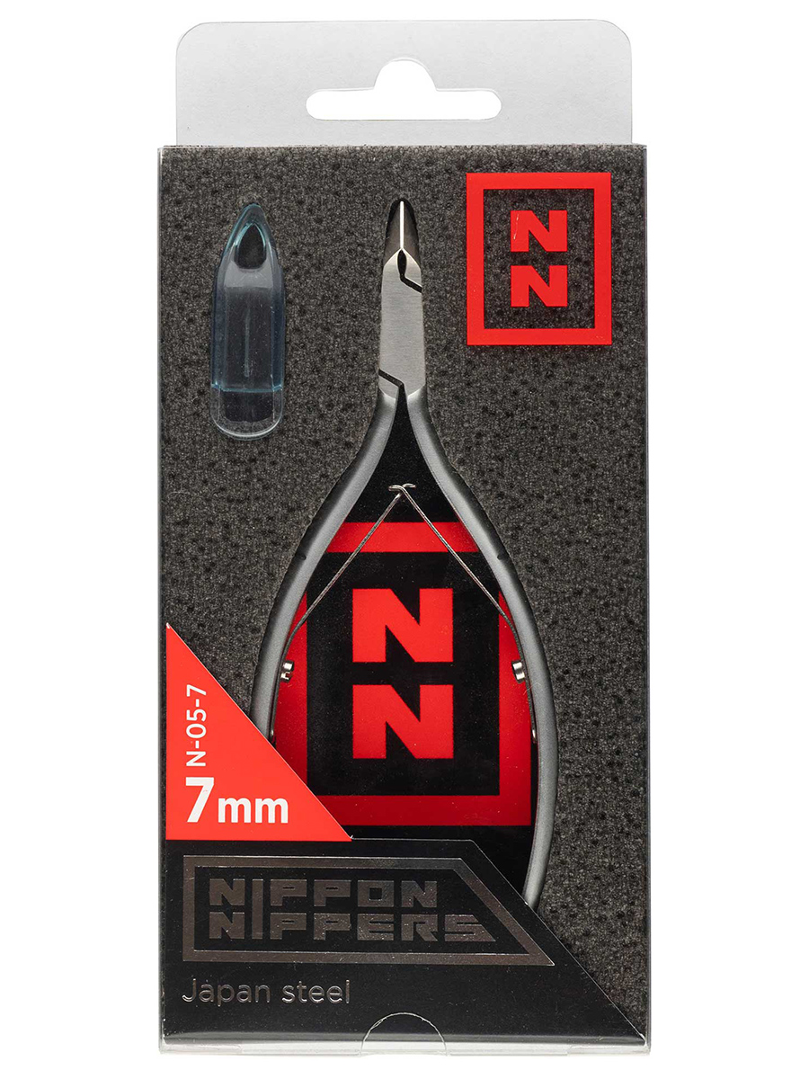 Кусачки для кутикулы, лезвие 7мм, двойная пружина, матовые от Nippon Nippers + 4
