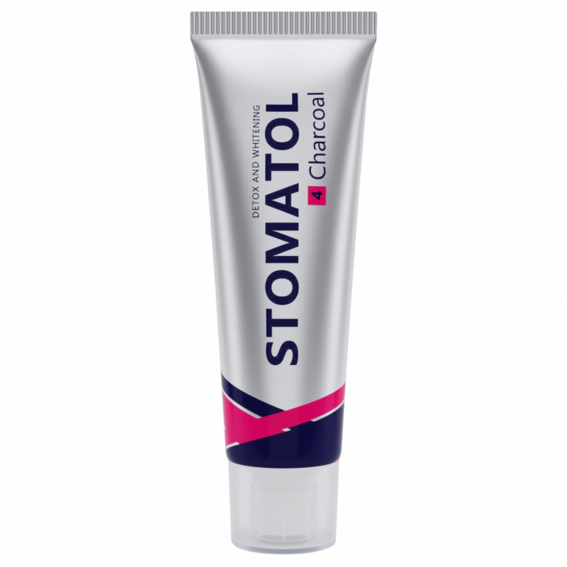 Зубная паста для защиты от зубного камня 4 Charcoal 30г от Stomatol + 1