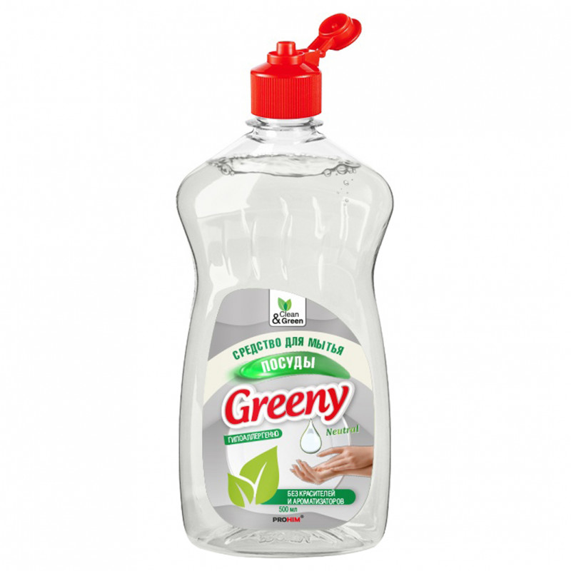 Greeny Neutral Средство для мытья посуды 500мл от Clean&Green + 1