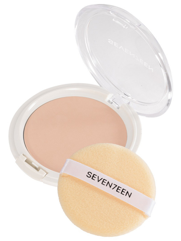 Пудра компактная Natural Silky Transparent SPF15, тон 3 средний беж от Seventeen + 1