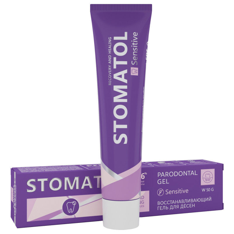 Гель для десен Восстанавливающий Sensitive 50г от Stomatol + 1