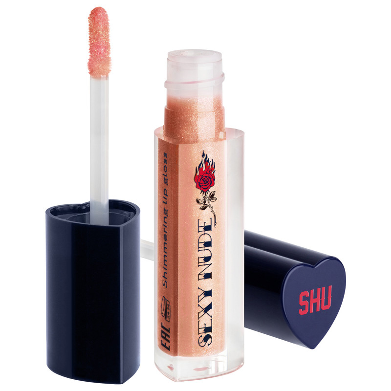 Блеск для губ мерцающий Sexy Nude, тон 451 мерцающий нюдовый от SHU + 1