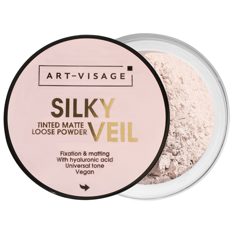 Пудра рассыпчатая Silky Veil, тон 302 матирующая телесная от Art-Visage  + 1