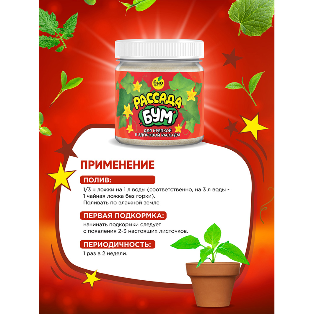Удобрение Рассада Бум 100г от Био-комплекс + 6