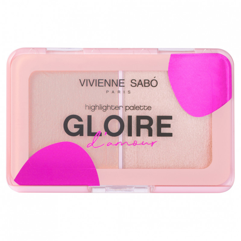 Палетка хайлайтеров Gloire D'amour, тон 02 персиковый от Vivienne Sabo + 1