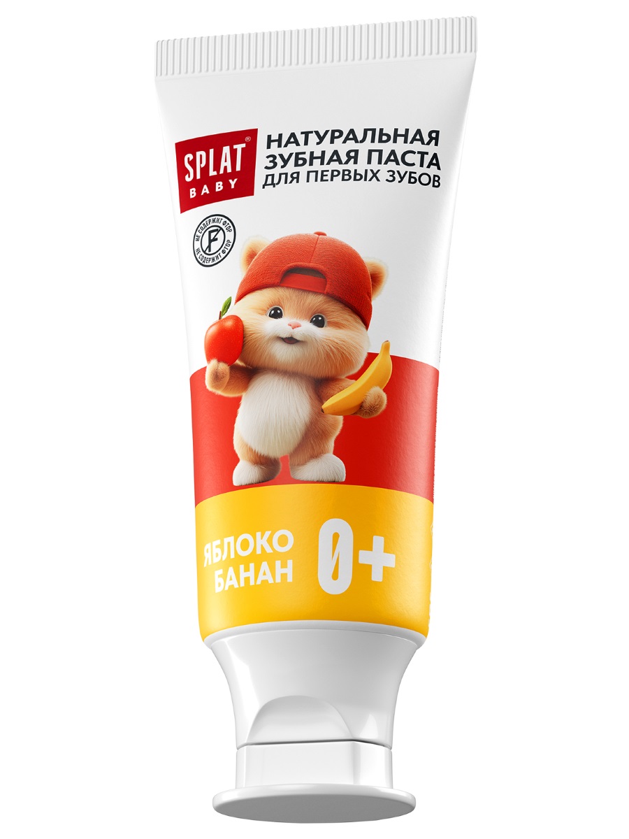 Baby 0+ Зубная паста натуральная Яблоко-банан 35мл/48г от Splat + 3