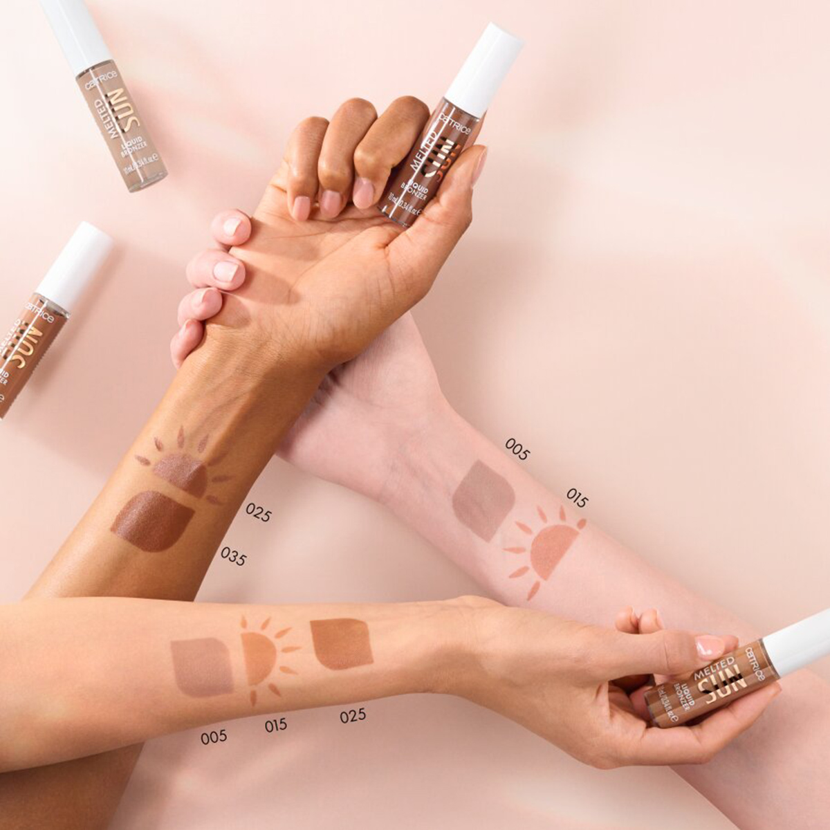 Жидкий бронзер Melted Sun, тон 005 Tan Lines от Catrice + 5
