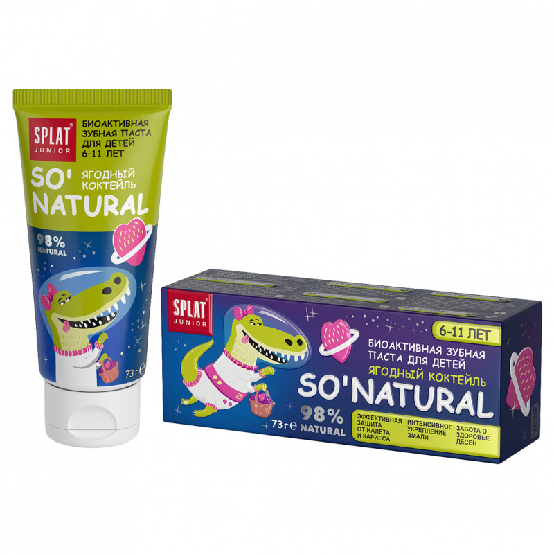 Junior Зубная паста Ягодный коктейль 6-11лет 73г от Splat + 1