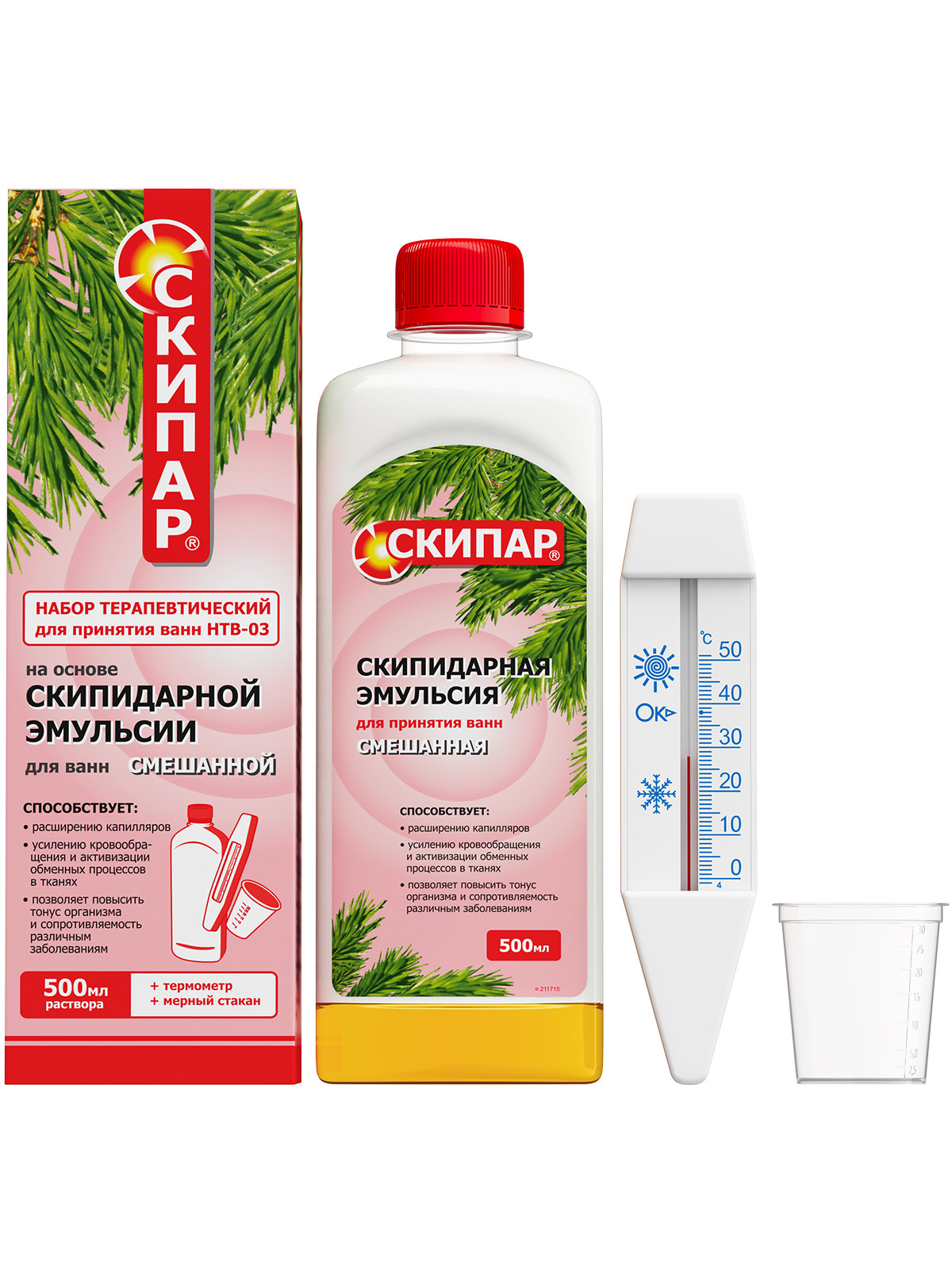 Набор терапевтический для ванн Смешанная эмульсия 0,5л НТВ-03 от СКИПАР + 2
