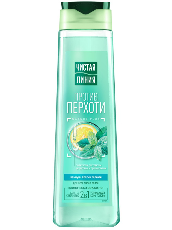 Шампунь против перхоти Ментол и мята 400мл от Чистая линия + 1