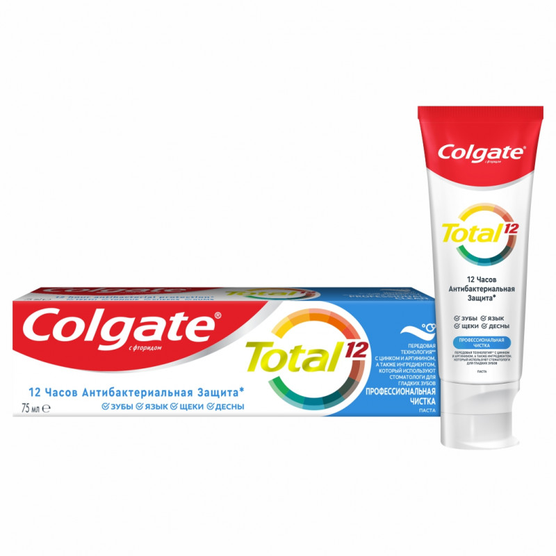 Зубная паста Total 12 Профессиональная чистка 75мл  от Colgate + 1