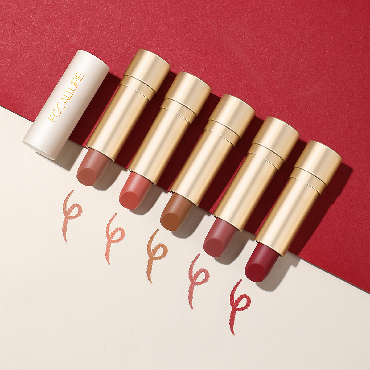 Помада для губ Staymax Powder Matte Lipstick, тон 01 holloween от Focallure + 4