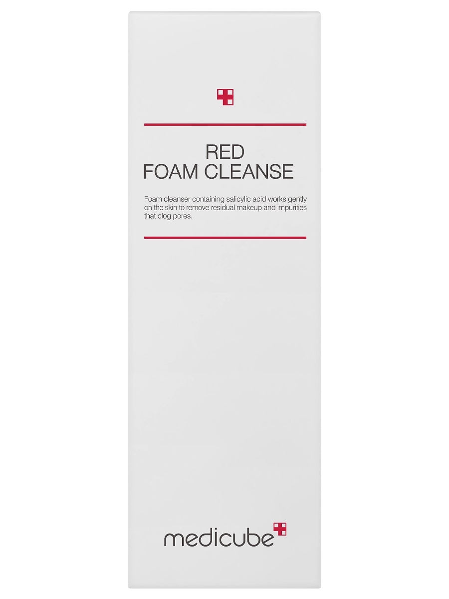 Пенка для умывания с салициловой кислотой Red Foam Cleanser 120мл от Medicube + 2