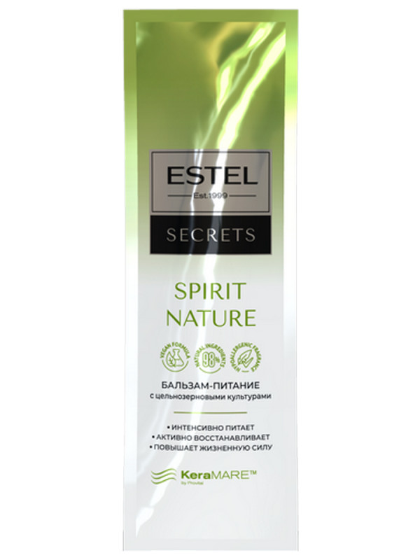 Secrets Бальзам-питание с цельнозерновыми культурами Spirit Nature 10мл саше от Estel + 1